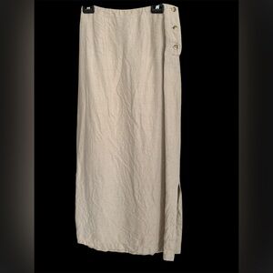 Long Linen Pencil skirt